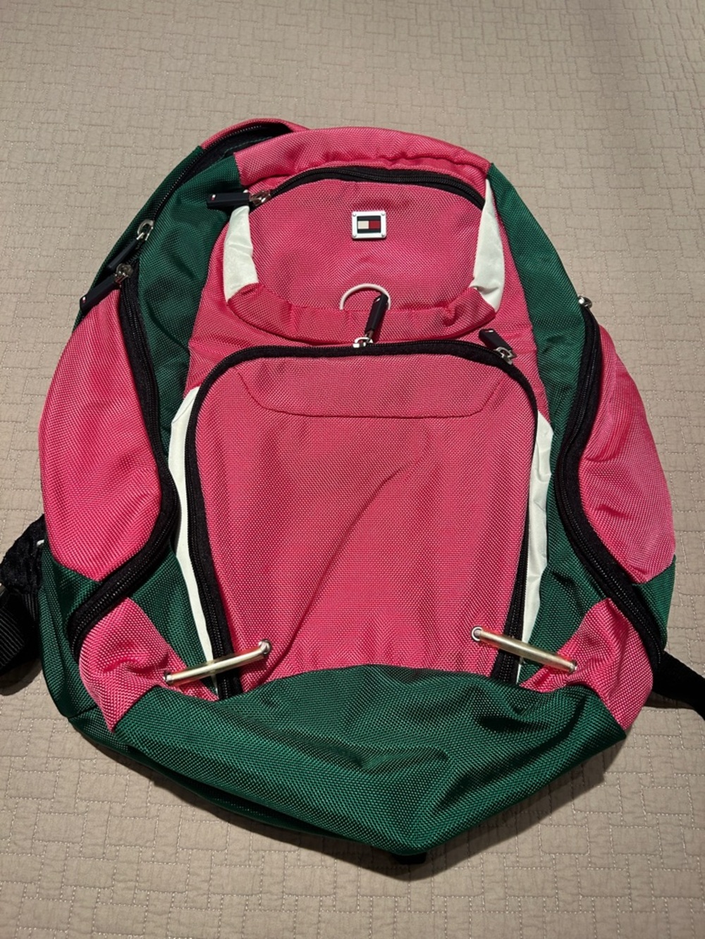 Pink and Green Two-Tone Backpack